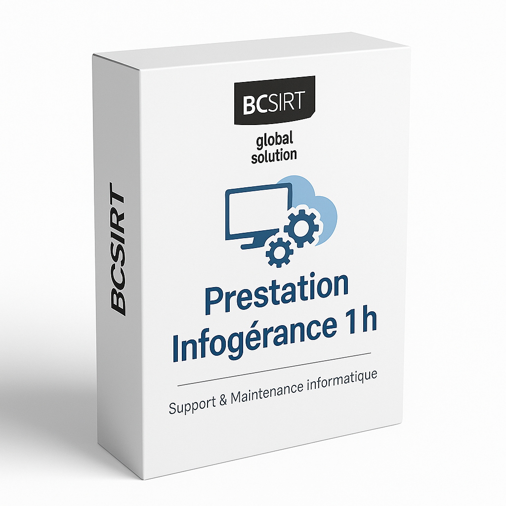 Prestation infogérance informatique 1 heure - Support et maintenance IT à distance - Service BCSIRT Global Solution